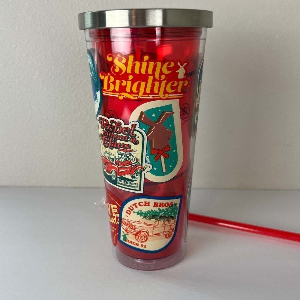 NEW Dutch Bros 2024 Christmas Tumbler Limited Edition